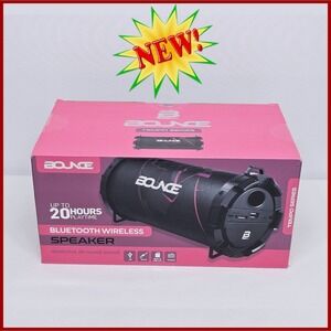 Bounce Tempo Bluetooth Speaker Wireless‎ 5.0 Stereo 20 Hour FM Radio USB New